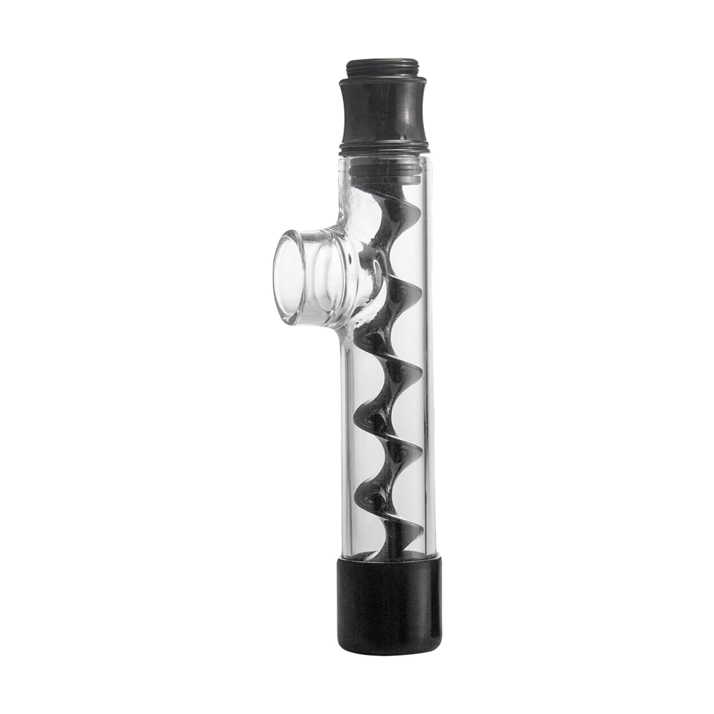 7Pipe Twisty Glass Blunt by PILOT DIARY with clear spiral and black mouthpiece