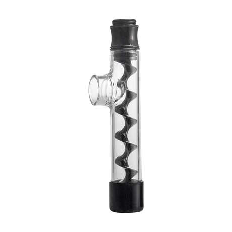 7Pipe Twisty Glass Blunt by PILOT DIARY with clear spiral and black mouthpiece