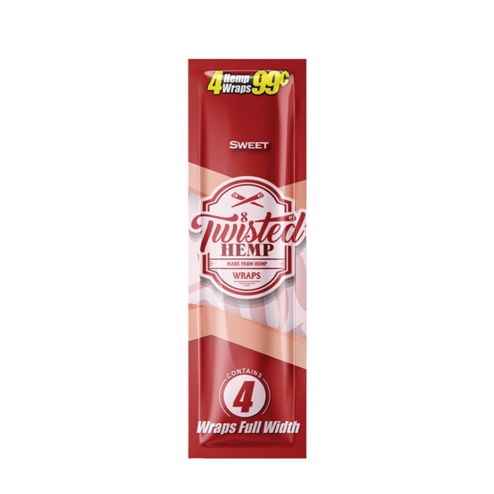 Twisted Hemp Original Blunt Wraps in Sweet Flavor, Front View on White Background