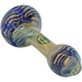 LA Pipes Twisty Cane Spoon Glass Pipe in Blue, Side View, Borosilicate Glass, USA Made