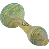 LA Pipes Twisty Cane Spoon Glass Pipe in Green, Side View, Borosilicate Glass, USA Made