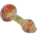 LA Pipes Twisty Cane Spoon Glass Pipe in Red, Side View, Borosilicate Glass, USA Made