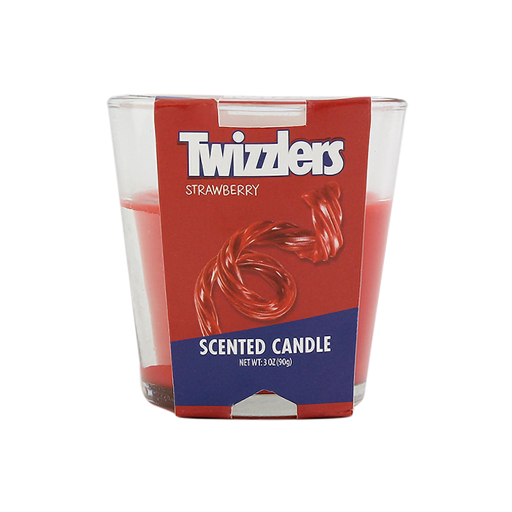Smoke Out Candles Twizzlers Strawberry Scented Candle, 3 oz, with red soy wax blend