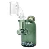 AFM 4" Bullet Mini Dab Rig with Banger, 14mm Female Joint, Borosilicate Glass, Side View