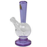 8" AFM Ball Mini Rig with Bent Neck and Purple Color Accents, Front View on White Background