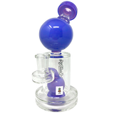 8" AFM Bubble Head Glass Dab Rig with Showerhead Perc and Bent Neck - Front View