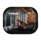 TYSON 2.0 Metal Rolling Tray with Mike Tyson Design, Medium Size, Black, Ideal for Dry Herbs