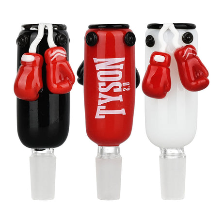 TYSON 2.0 Punching Bag Herb Slides in Black, Red, and White for 14mm Bongs - Front View