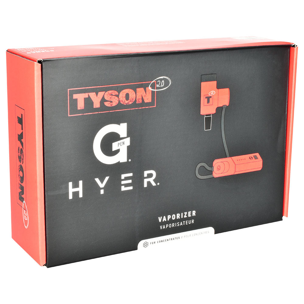 TYSON 2.0 x G Pen Hyer Vaporizer packaging, 6000mAh Electric Dab Rig, front view on white background