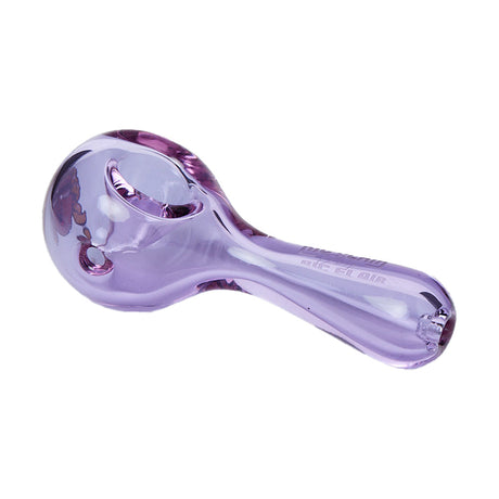 Ric Flair Drip Spoon Pipe in Purple Borosilicate Glass with Colored Accents - Side View