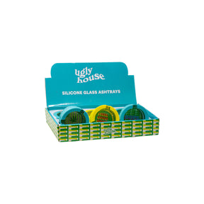 Ugly House Silicone & Glass Ashtrays 'I Feel Good' 6-Pack, Colorful & Portable