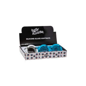 Ugly House Silicone & Glass Ashtray 6-Pack in Prison Design - Front View