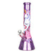 Unicorn Glow Beaker Water Pipe in Pink | 13.5" Tall | 14mm Female Joint | Borosilicate Glass | Front View