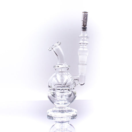 The Stash Shack Universal Glass Adapter for DynaVap attached to bong, clear view