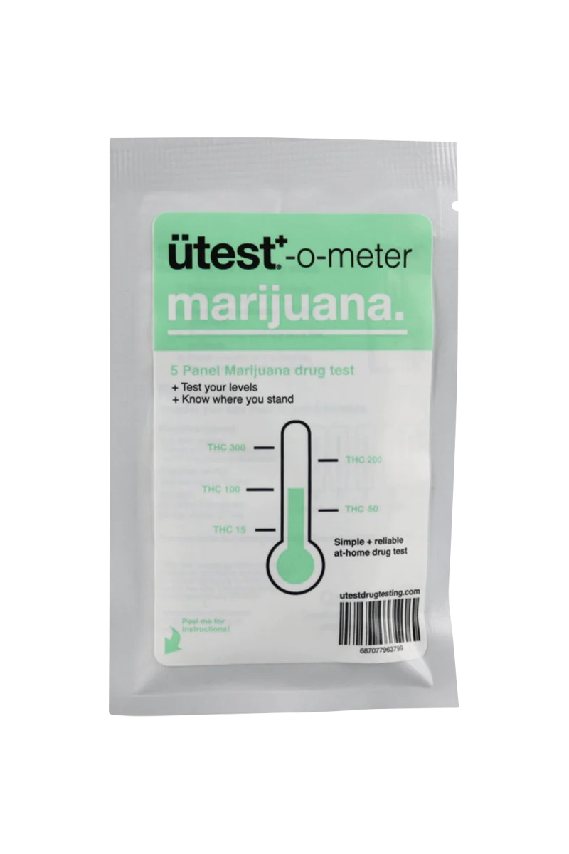 uTest Test-O-Meter 5 Panel Marijuana Drug Test Kit, front view on white background