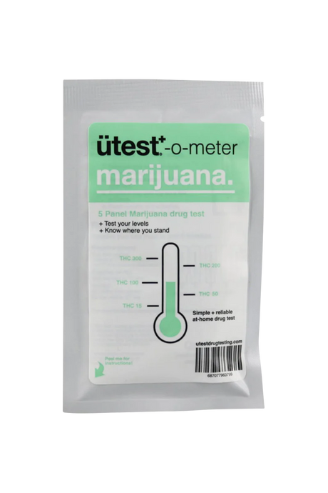 uTest Test-O-Meter 5 Panel Marijuana Drug Test Kit, front view on white background