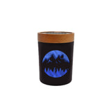 V Syndicate Smart Stash Jar Small - High Elevation Blue with Wooden Lid, Front View