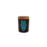 V Syndicate Smart Stash Jar Small - Owllusion Turquoise Design Front View for Dry Herbs