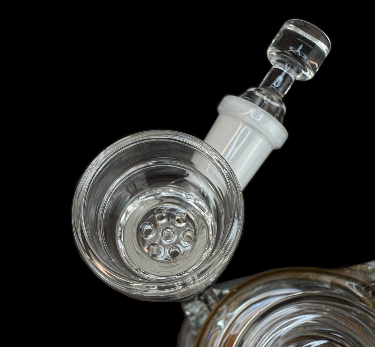 Glass Flower Bowl with Pass-Through Carb