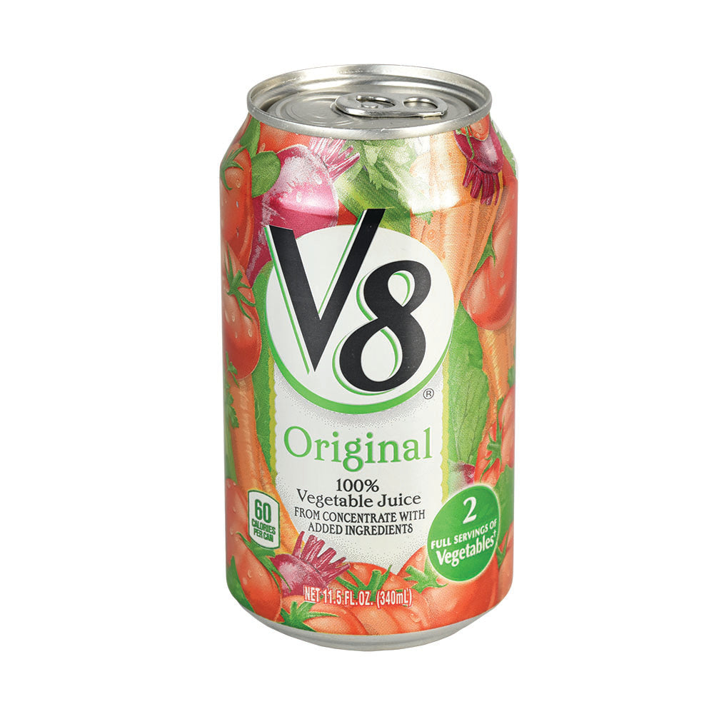 V8 Juice Diversion Stash Safe front view, 11.5oz can designed for discreet storage