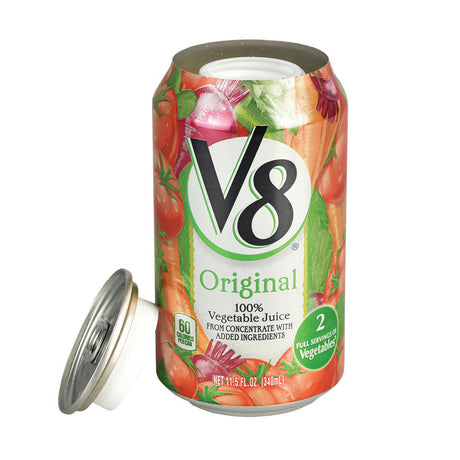 V8 Juice Diversion Stash Safe - 11.5oz Can with Removable Top, Front View