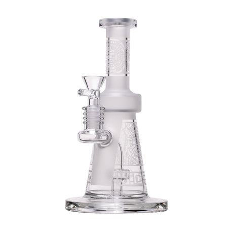 Human Grade Aztec (Sandblasted) Glass Water Pipe