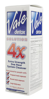 Vale Detox Solution 4X Citrus 20oz - Front View of Compact Detox Beverage Bottle