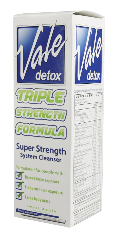 Vale Detox "Sweet Apple" 20 oz Triple Strength Formula, USA-made, portable cleanse & detox beverage