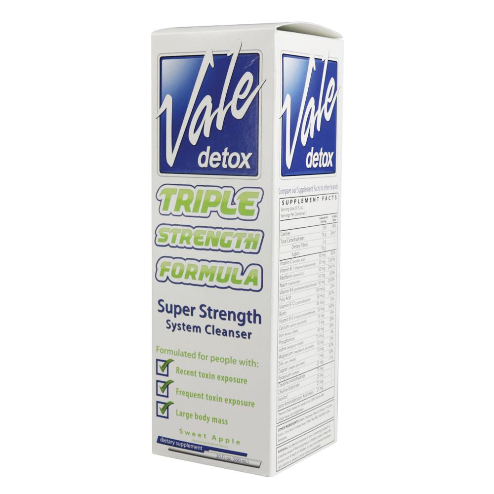 Vale Detox "Sweet Apple" 20oz, Triple Strength, USA-Made Cleanse Beverage Side View