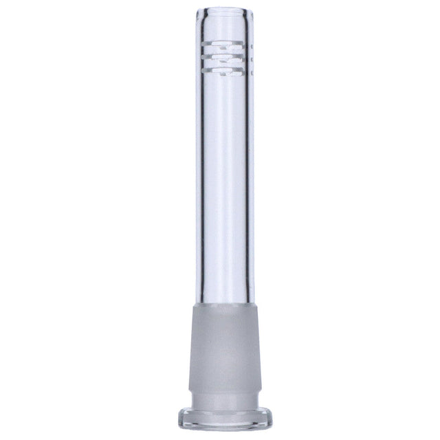 Valiant 3-inch 6-Cut Clear Glass Replacement Downstem for Bongs, 18mm to 14mm Joint Size