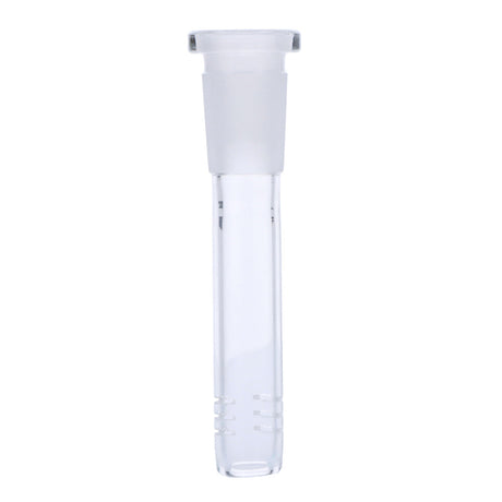 Valiant 6-Cut Glass Downstem, 18mm to 14mm, front view on seamless white background