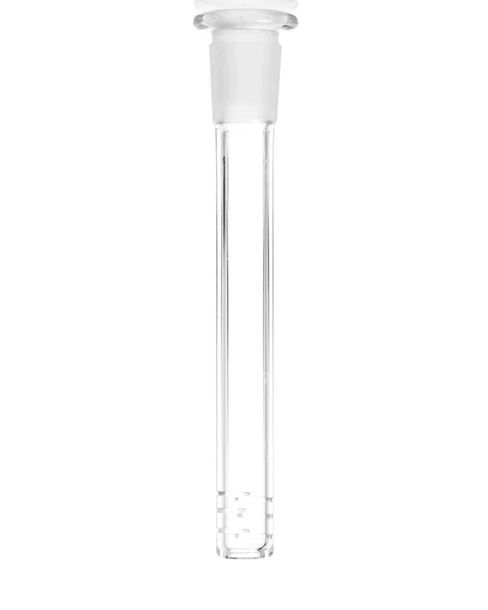 Valiant 6-Cut Glass Replacement Downstem 3.75in for Bongs, Clear, Front View
