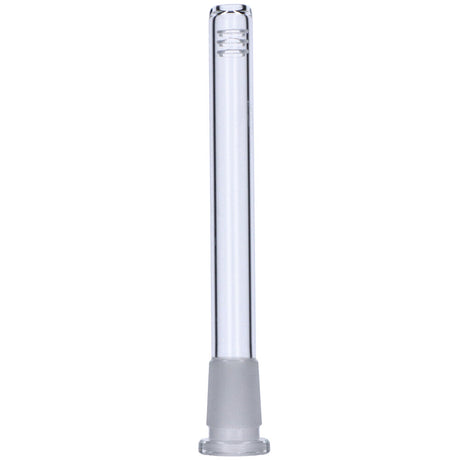 Valiant 6-Cut Clear Glass Replacement Downstem 4.75in for Bongs, 18mm to 14mm, Front View