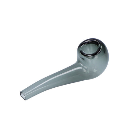 Valiant Glass Spoon Pipe - 4" Bent Stem, Portable Teal Borosilicate Glass, Side View