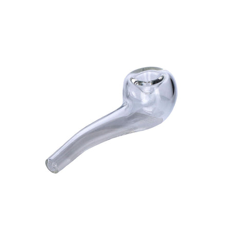 Valiant Glass Spoon Pipe in Amber - 4" Bent Stem Portable Design for Dry Herbs