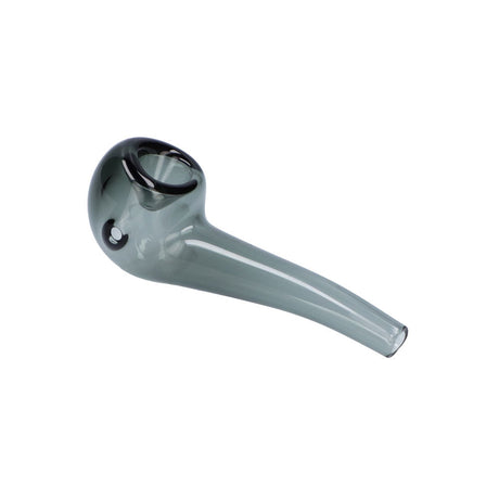 Valiant Glass Spoon Pipe - Amber 4" Bent Stem, Compact & Durable Borosilicate Design