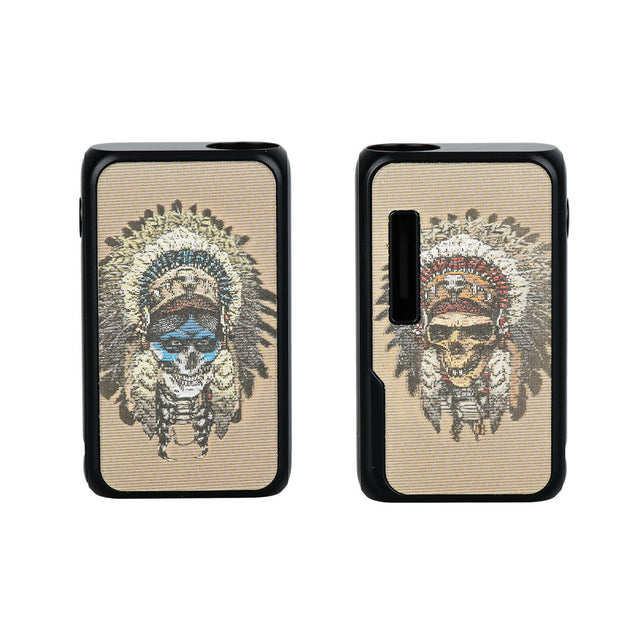 Vapmod Dragoo 3D Cartridge Vape with Skull Design - Front and Back View, 650mAh Battery, Portable