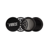 Vibes 4-Piece Black Aluminum Grinder, 2.5" Compact Design, Perfect for Dry Herbs - Top View