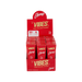 Vibes Hemp Cones Box - 1.25" Red Pack Front View with 6 Cones Per Pack for Dry Herbs