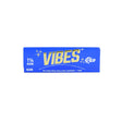 VIBES Rice Rolling Papers 1 1/4" Size Pack Front View with Tips for Dry Herbs