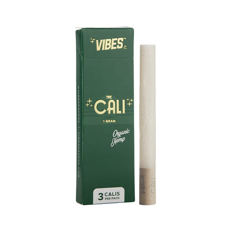 VIBES The Cali Pre-Rolls 1g 8-Pack, Organic Hemp, Portable Design, Front View
