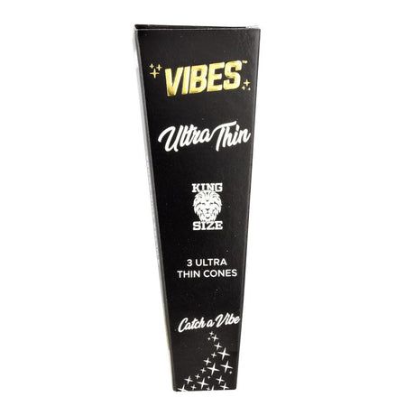 VIBES Ultra Thin Cones 30 Pack, King Size, portable design, front view on white background