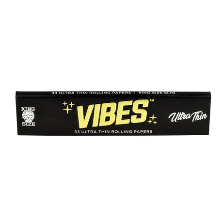 VIBES King Size Ultra Thin Rolling Papers pack, 50pc display, compact and portable