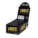 VIBES Ultra Thin 1 1/4" Rolling Papers with Filters Display Box Front View