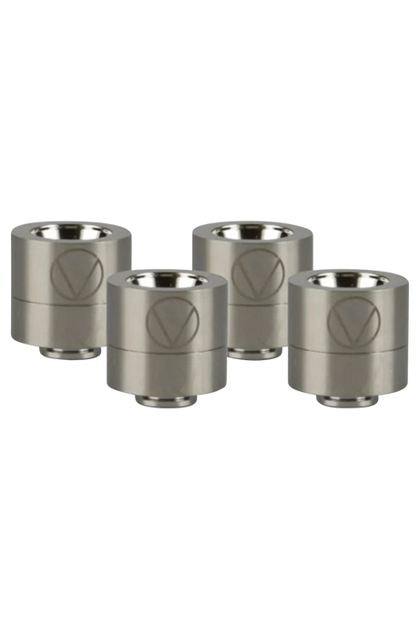Vivant Dabox Vaporizer Dual Quartz Coils, 4 Pack, Silver, for Concentrates - Front View
