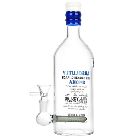 Vodka Bottle Glass Water Pipe | 9.5" | 14mm F