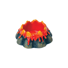 Polyresin Volcano Ashtray with Lava Flow Design, 5" Size - Top View