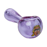 Ric Flair Drip Spoon Pipe in Purple Borosilicate Glass with Side View