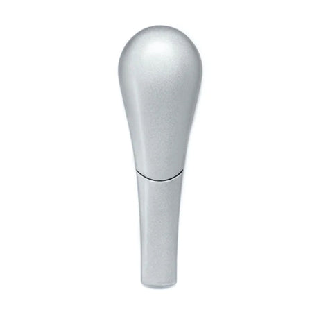 Journey Pipe 3 - Sleek Silver Hand Pipe, Magnetic Closure, Front View on White Background