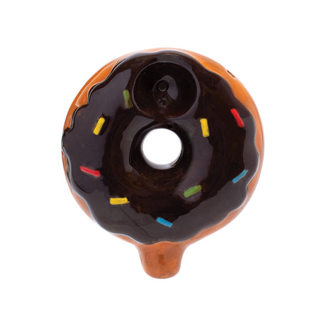 Wacky Bowlz Donut Ceramic Hand Pipe Top View with Sprinkle Detail